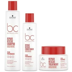 Schwarzkopf - Pack BC Bonacure Repair Rescue Champú 250 ml + Acondicionador 200 ml + Tratamiento 200 ml Schwarzkopf - Pack BC Bonacure Repair Rescue Champú 250 ml + Acondicionador 200 ml + Tratamiento 200 ml
