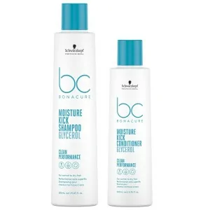 Schwarzkopf - Pack BC Bonacure Clean Moisture Kick Champú 250 ml + Acondicionador 200 ml Schwarzkopf - Pack BC Bonacure Clean Moisture Kick Champú 250 ml + Acondicionador 200 ml