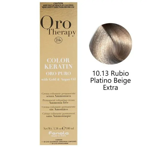 Fanola - Dye Gold Therapy 24k Color Keratin 10.13 Blonde Platinum Beige Extra 100 ml