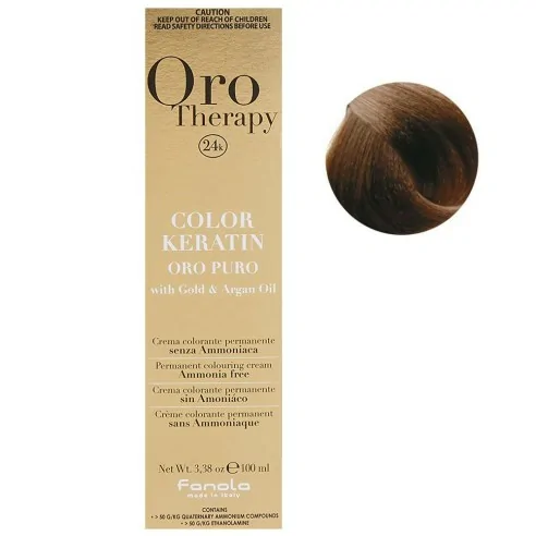 Fanola - Tinte Oro Therapy 24k Color Queratina 7.0 Loira 100 ml