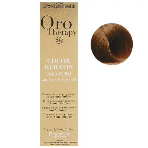 Fanola - Dye Gold Therapy 24k Color Queratina 7.34 Cobre Loiro Dourado 100 ml