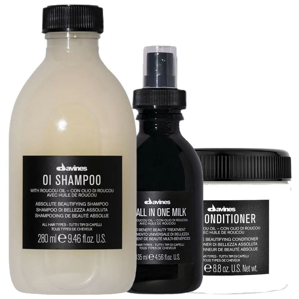 Generalife skildpadde sikkert Davines - Pack OI Shampoo 280 ml + Conditioner 250 ml + All-in-One Milk 135  ml