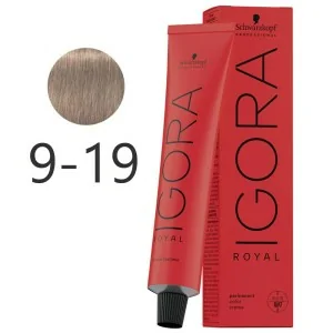 Schwarzkopf - Permanent Dye Igora Royal 9-19 Very Light Blonde Ash Violet 60 ml Schwarzkopf - Permanent Dye Igora Royal 9-19 Very Light Blonde Ash Violet 60 ml