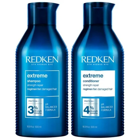 Redken - Pack Fortificante Extreme Champú 500 ml + Acondicionador 500 ml