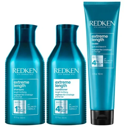Redken - Pack Extreme Length Champú 300 ml + Acondicionador 300 ml + Sealer 150 ml