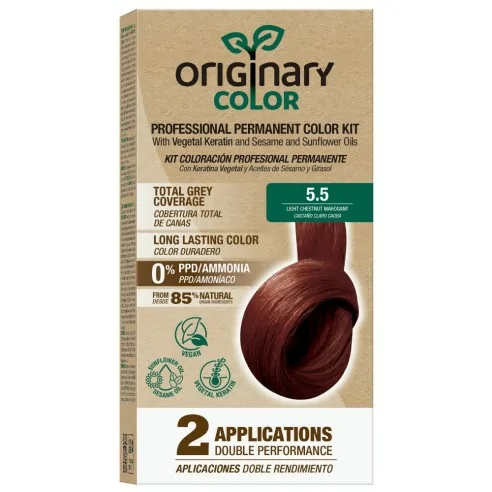 Originary Color - Professional Permanent Color Kit 5-5 Light Chestnut Mahogany