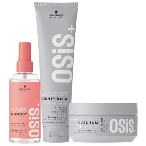 Schwarzkopf - Osis+ Pack Hairbody 200 ml + Bounty Balm 150 ml + Curl Jam 300 ml