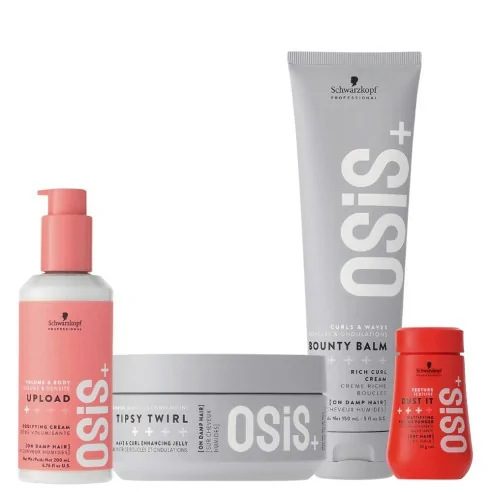 Schwarzkopf - Osis+ Pack Upload 200 ml + Tipsy Twirl 300 ml + Bounty Balm 150 ml + Dust It 10 g