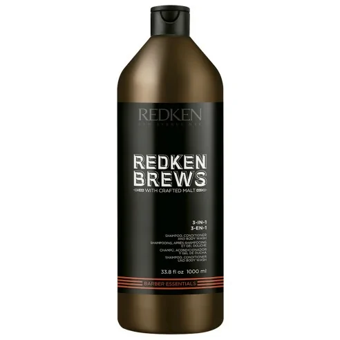 Redken - Champú-Acondicionador 3 en 1 Brews 1000 ml