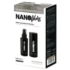 Bifull - Nano Fibras Capilares con Spray de Fijación Fuerte Color Gris 100 ml + 25 g - BFEXT43310 Bifull - Nano Fibras Capilares con Spray de Fijación Fuerte Color Gris 100 ml + 25 g - BFEXT43310