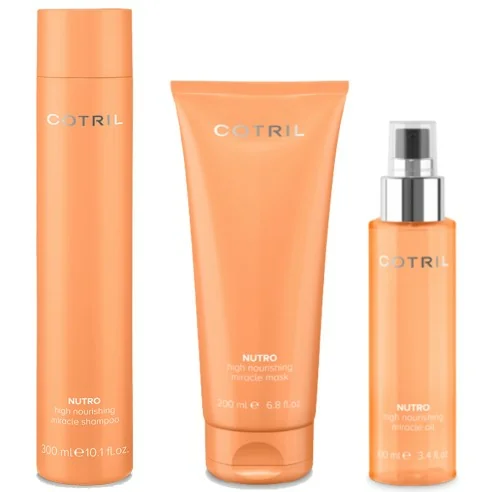 Cotril - Pack Nutro High Nourishing Miracle Champú 300 ml + Mascarilla 200 ml + Aceite 100 ml