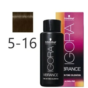 Schwarzkopf - Tonalizador Igora Vibrance 5-16 Castaño Claro Ceniza Marrón 60 ml Schwarzkopf - Tonalizador Igora Vibrance 5-16 Castaño Claro Ceniza Marrón 60 ml