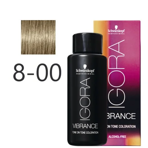 Schwarzkopf - Tonalizador Igora Vibrance 8-00 Rubio Claro Natural Intenso 60 ml