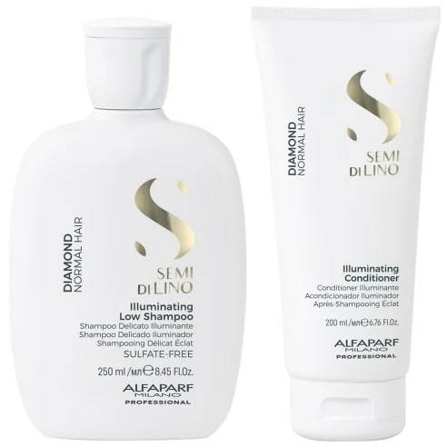 Alfaparf - Pack Diamond Iluminating Low Champú 250 ml + Acondicionador 250 ml