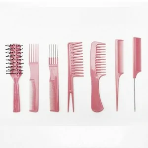 set de 7 peines gea pink - bifull set de 7 peines gea pink - bifull
