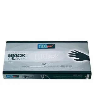 Eurostil - 02834 - Box Of 20 Latex Gloves Black L