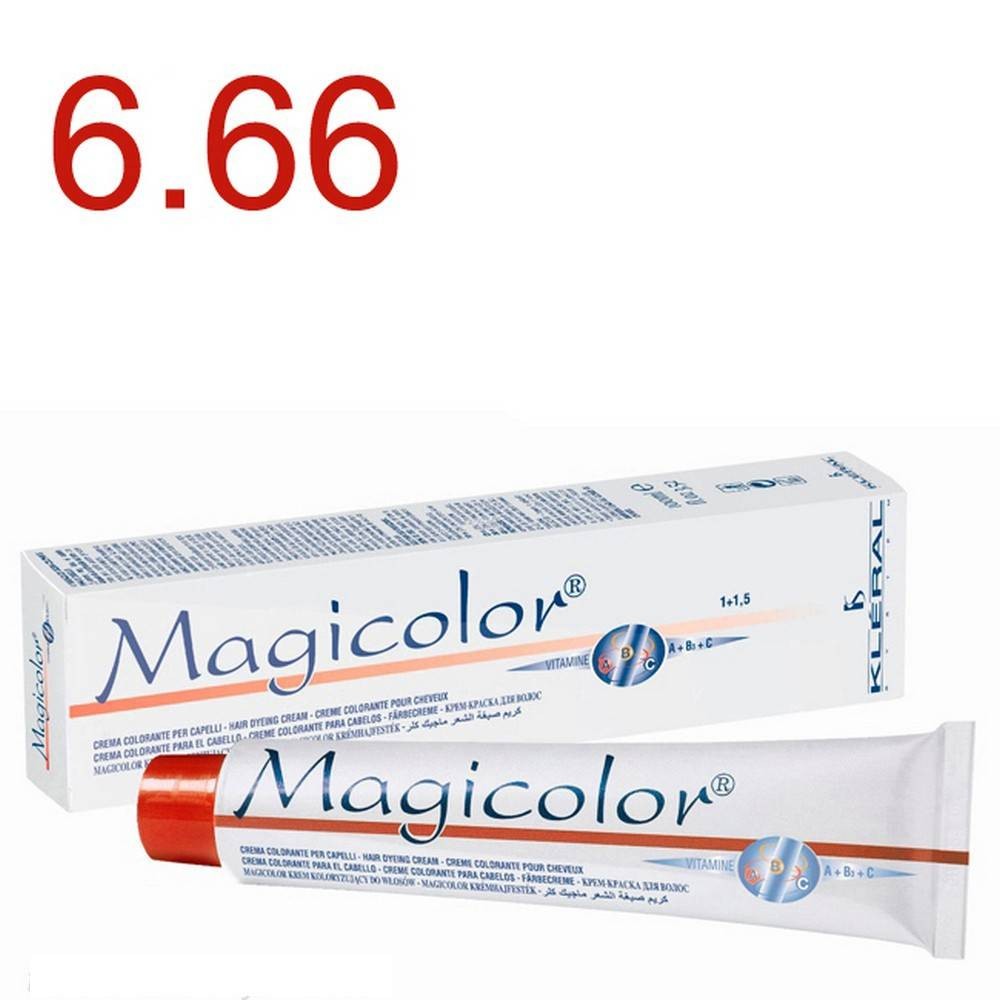 Colorante Magicolor 666 Biondo Scuro Rosso Intenso 100ml Kleral System