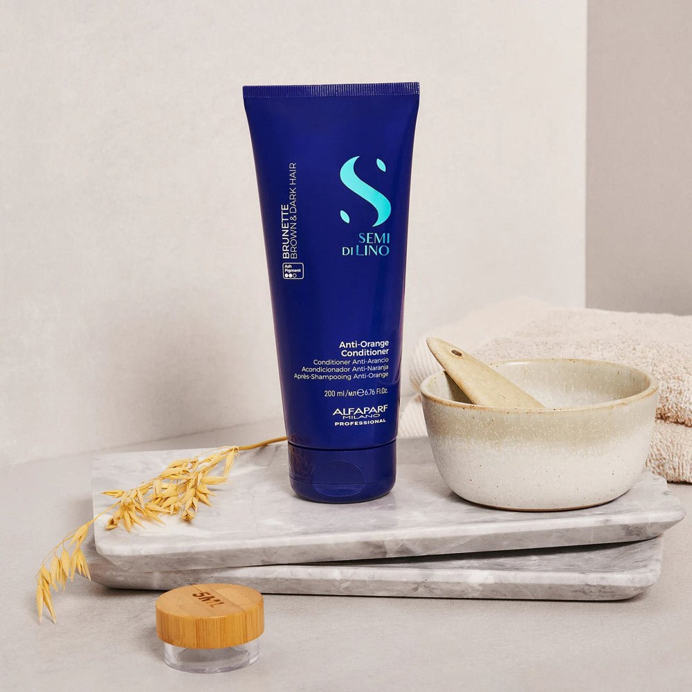 Alfaparf - Semi di Lino Brunette Anti-Orange Acondicionador 200 ml