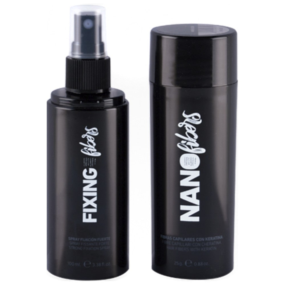 Bifull - Nano Fibras Capilares con Spray de Fijación Fuerte Color Gris 100 ml + 25 g - BFEXT43310