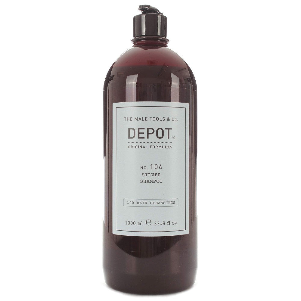 Depot - Champú para Cabello Blanco o Decolorado no. 104 Silver 1000 ml