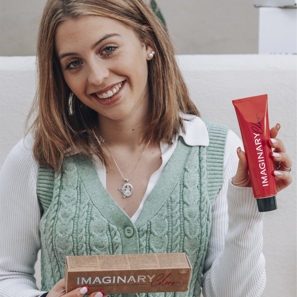 Imaginary Colors - Tinte Permanente Color Cobrizo 7-43 Rubio Dorado 100 ml