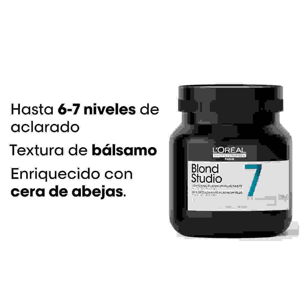 L'Oréal Professionnel - Decoloracion 7 Tonos Blond Studio Platinium Plus 500 g