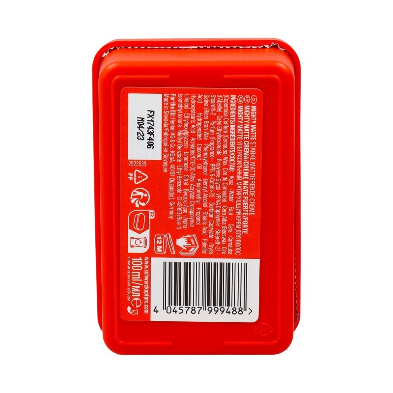 Schwarzkopf - Crema de Fijación Fuerte OSiS+ Mighty Matte 100 ml