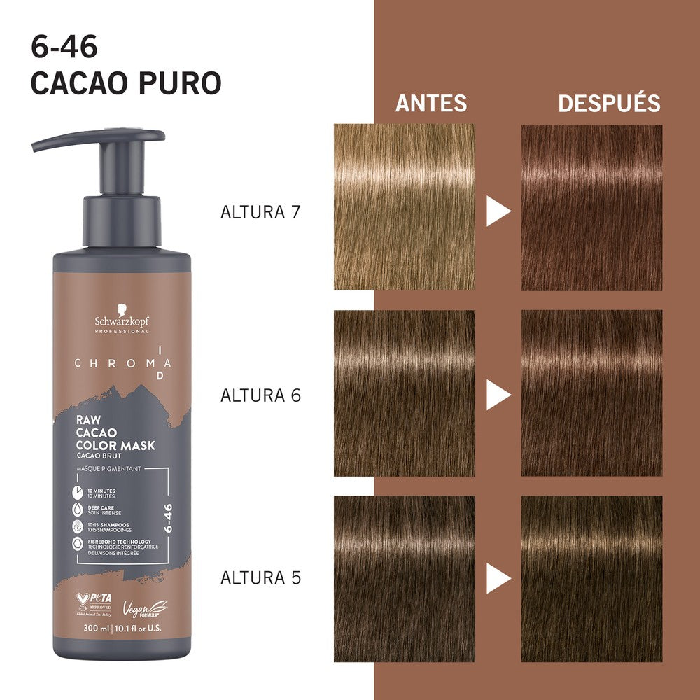 Schwarzkopf - Mascarilla De Color Chroma ID 6-46 Cacao Puro 300 ml