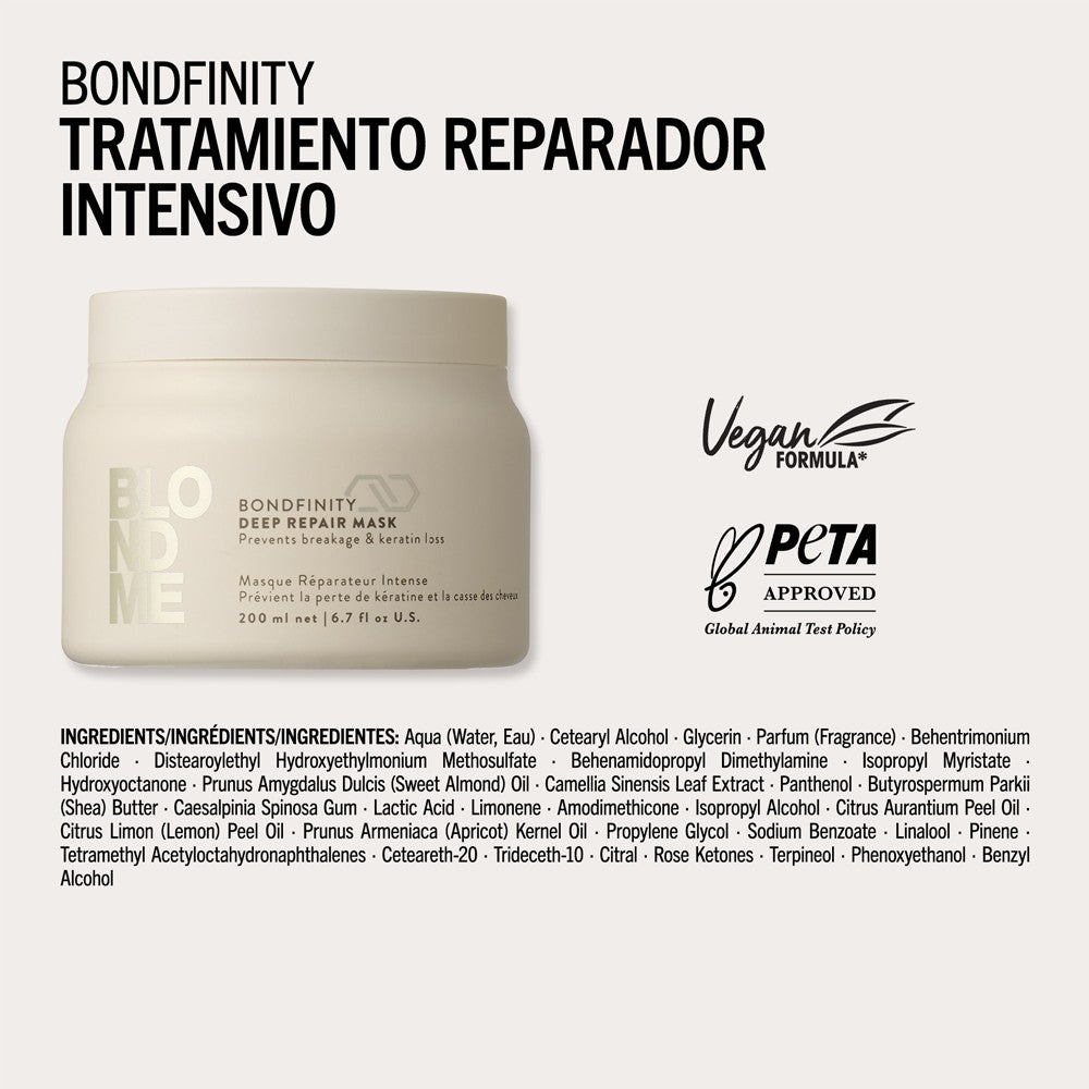 Schwarzkopf - Tratamiento Reparador Intensivo BlondMe Bondfinity Deep Repair Mask 200 ml